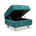 Alfie Storage Footstool Emerald from Roseland Furniture