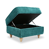 Alfie Storage Footstool Emerald from Roseland Furniture