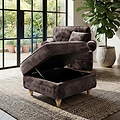 Alfie Storage Footstool Espresso from Roseland Furniture