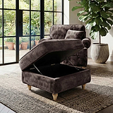 Alfie Storage Footstool Espresso from Roseland Furniture