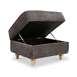 Alfie Storage Footstool Espresso from Roseland Furniture