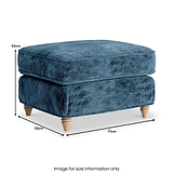 Alfie and Arthur Navy Universal Footstool from Roseland Furniture
