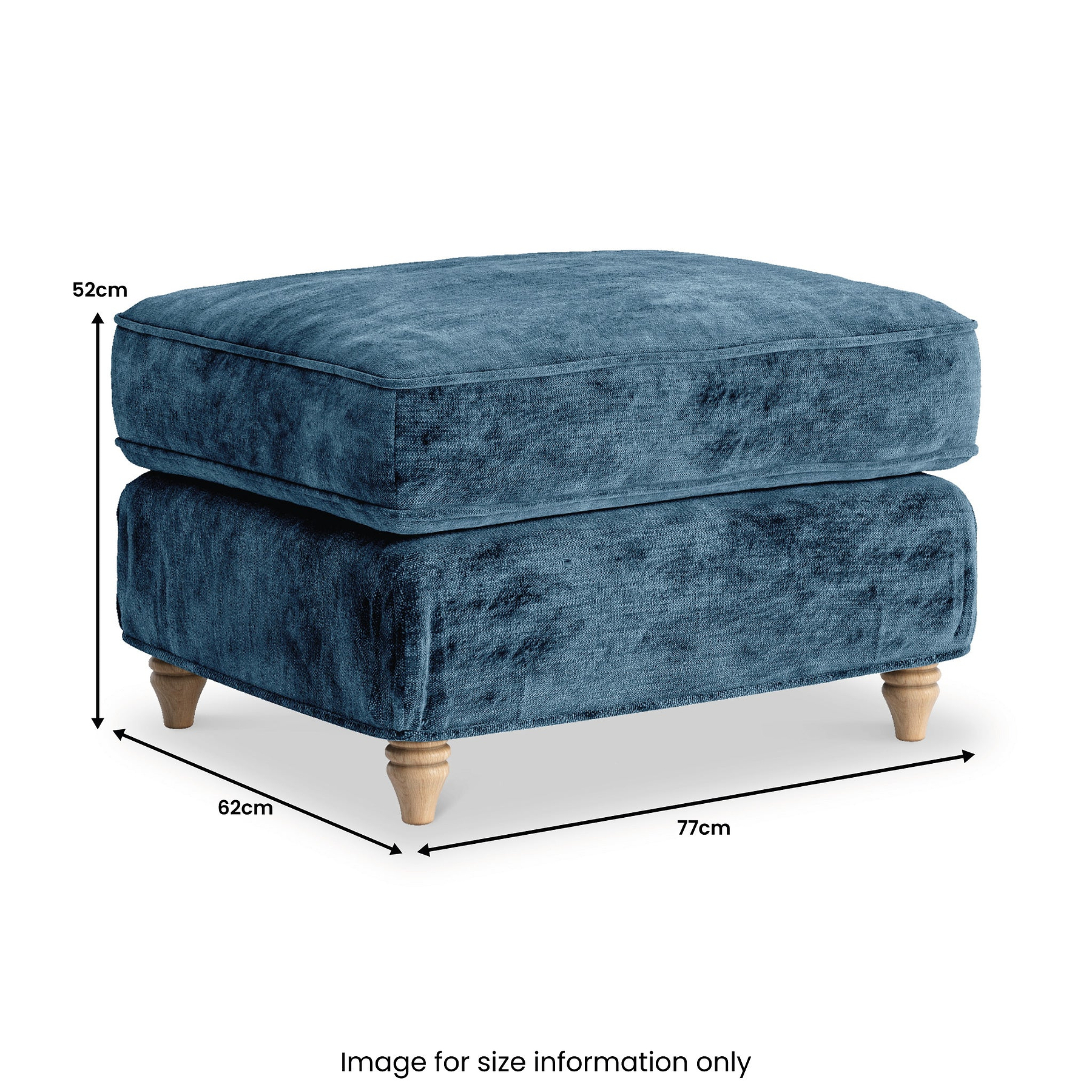 Alfie and Arthur Navy Universal Footstool from Roseland Furniture