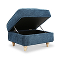 Alfie Storage Footstool Navy from Roseland Furniture