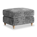 Alfie and Arthur Charcoal Universal Footstool from Roseland Furniture