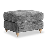 Alfie and Arthur Charcoal Universal Footstool from Roseland Furniture
