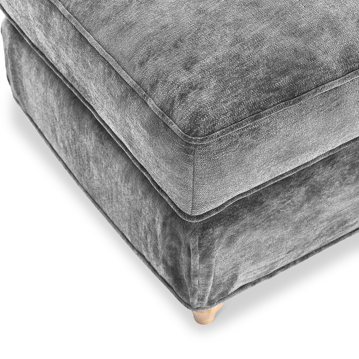 Alfie and Arthur Charcoal Universal Footstool from Roseland Furniture