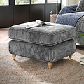 Alfie Storage Footstool Charcoal from Roseland Furniture
