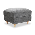 Alfie Storage Footstool Charcoal from Roseland Furniture