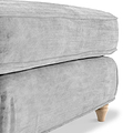 Alfie and Arthur Ice Grey Universal Footstool from Roseland Furniture