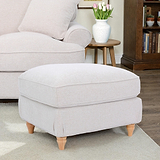 Alfie and Arthur Woven Cream Universal Footstool from Roseland Furniture