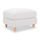 Alfie Woven Cream Universal Footstool from Roseland Furniture