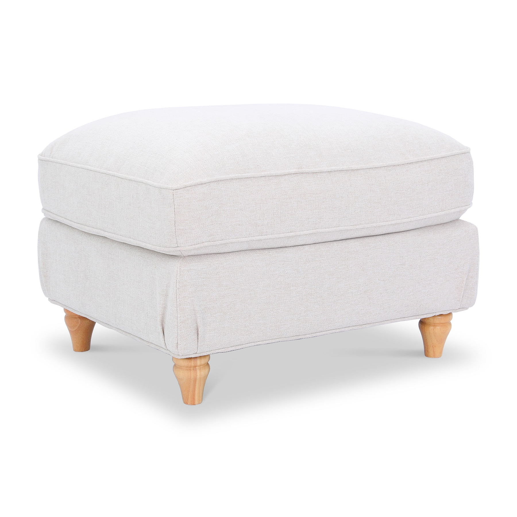 Alfie Woven Cream Universal Footstool from Roseland Furniture