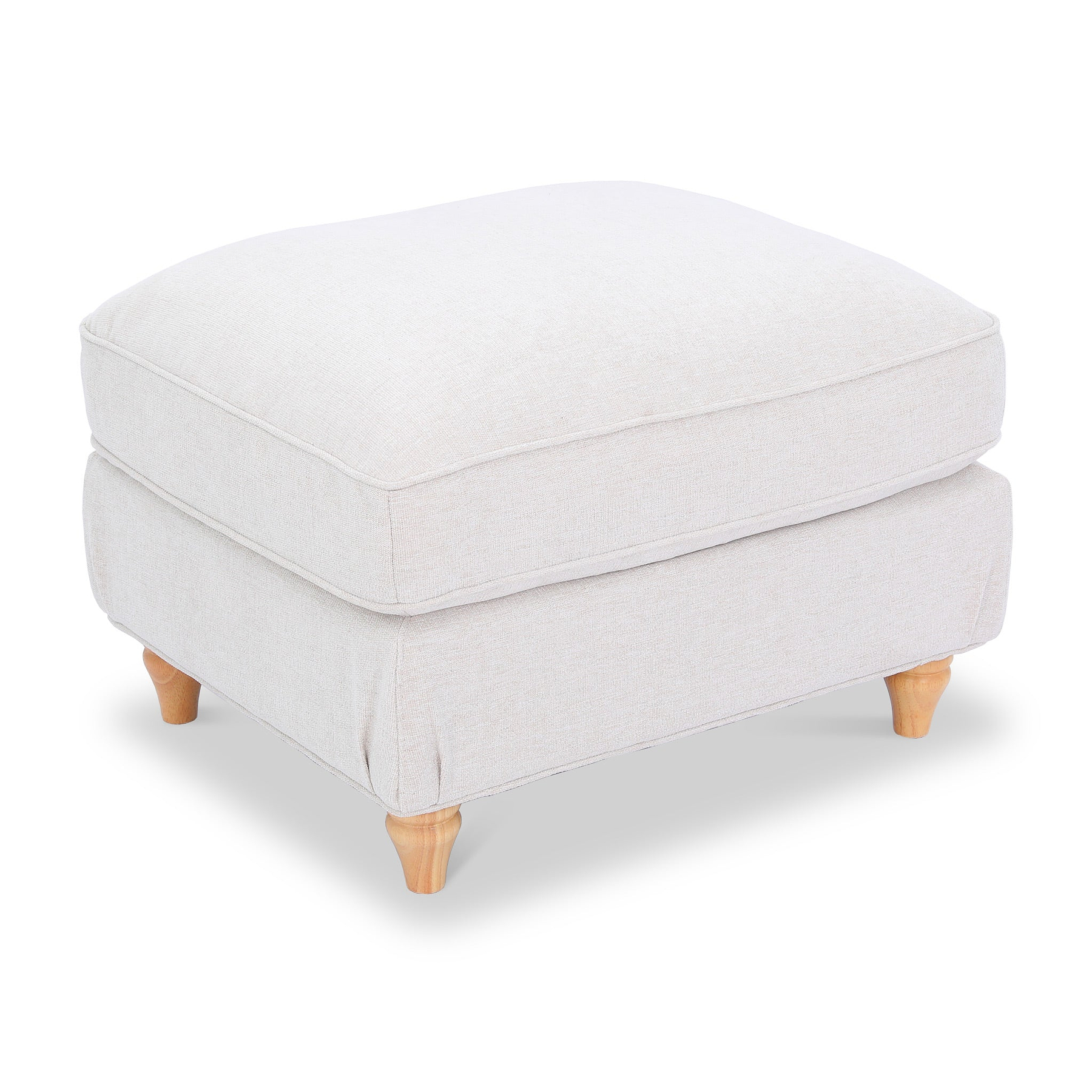 Alfie Woven Cream Universal Footstool from Roseland Furniture