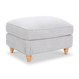 Alfie Woven Light Grey Universal Footstool from Roseland Furniture