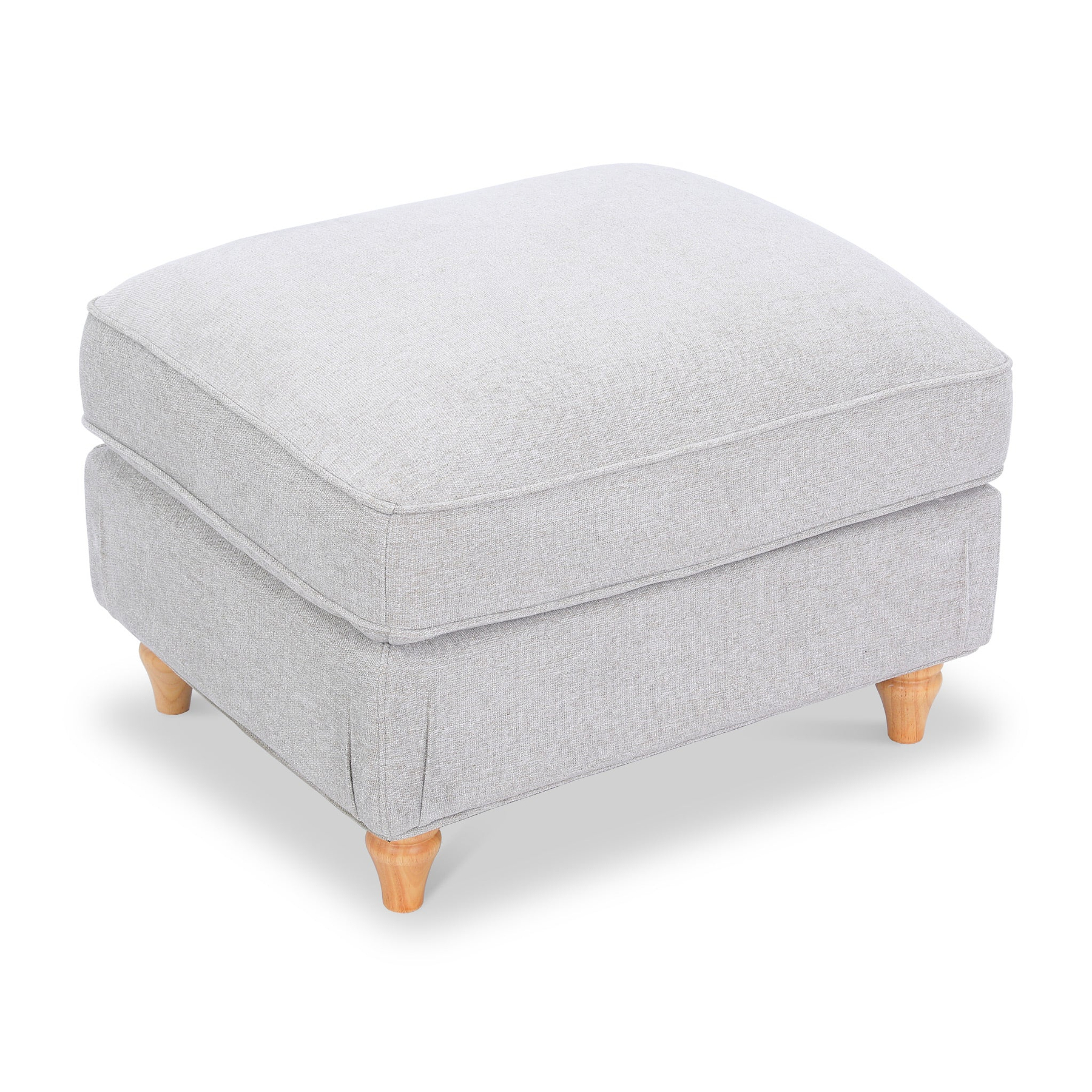 Alfie Woven Light Grey Universal Footstool from Roseland Furniture