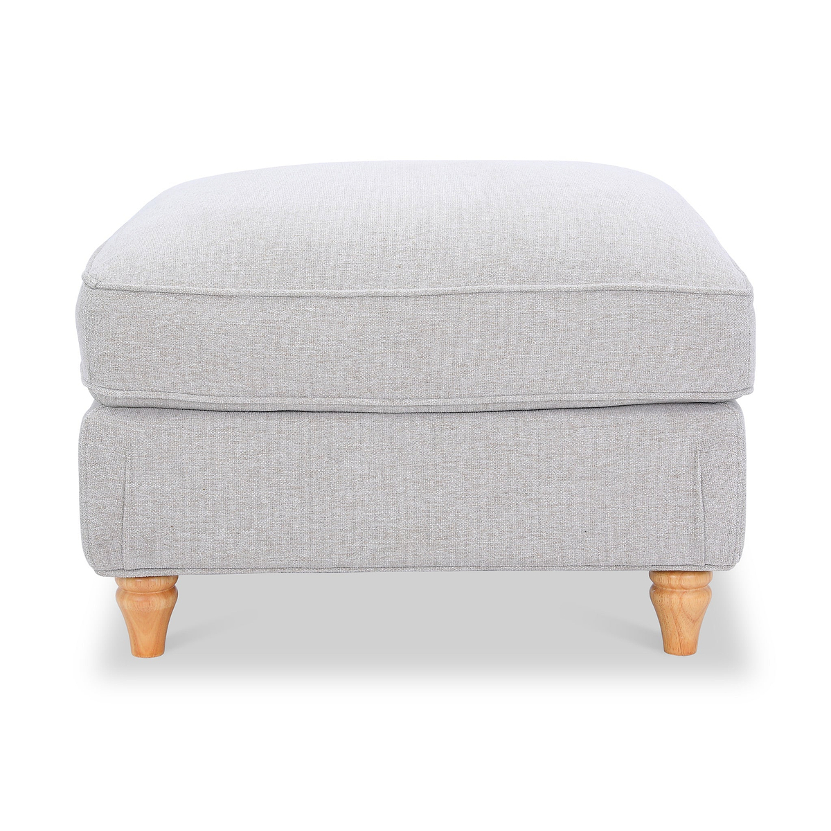 Alfie Woven Light Grey Universal Footstool from Roseland Furniture
