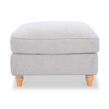 Alfie Woven Light Grey Universal Footstool from Roseland Furniture