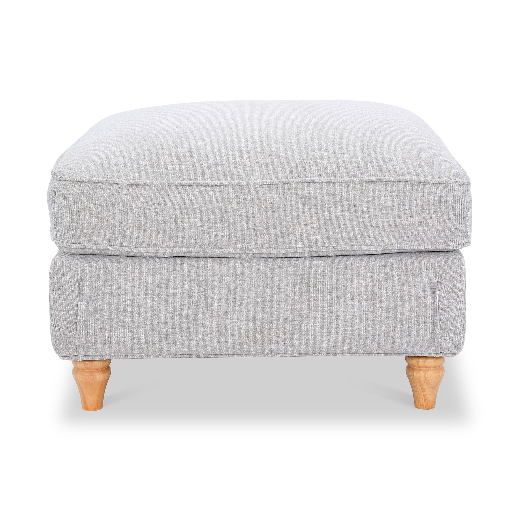 Alfie Woven Light Grey Universal Footstool from Roseland Furniture