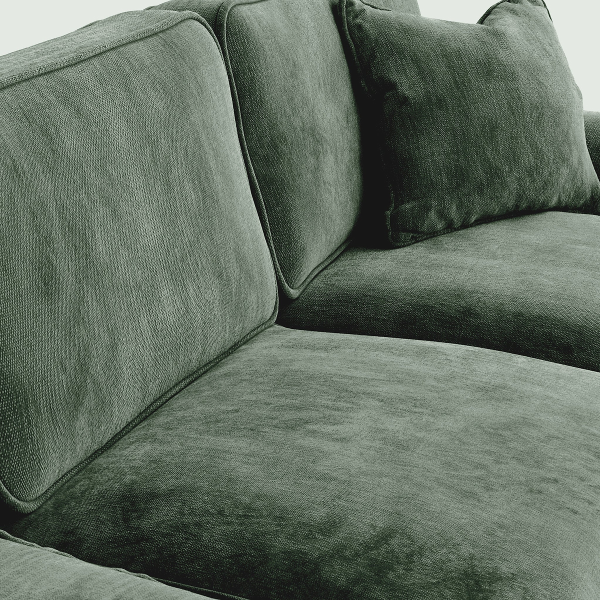 Archie Moss Green Large Corner Sofa from Roseland Furniture