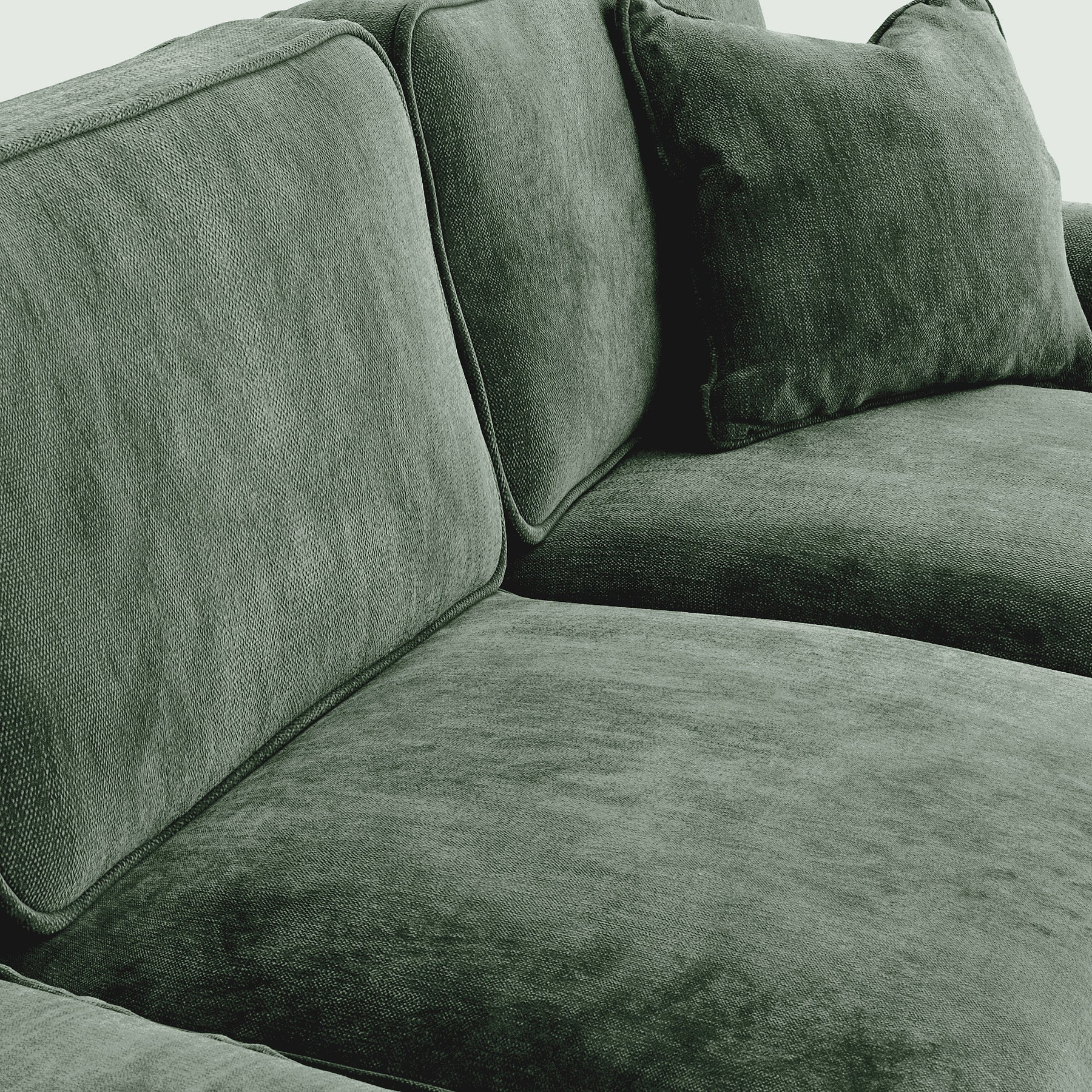 Archie Moss Green Large Corner Sofa from Roseland Furniture