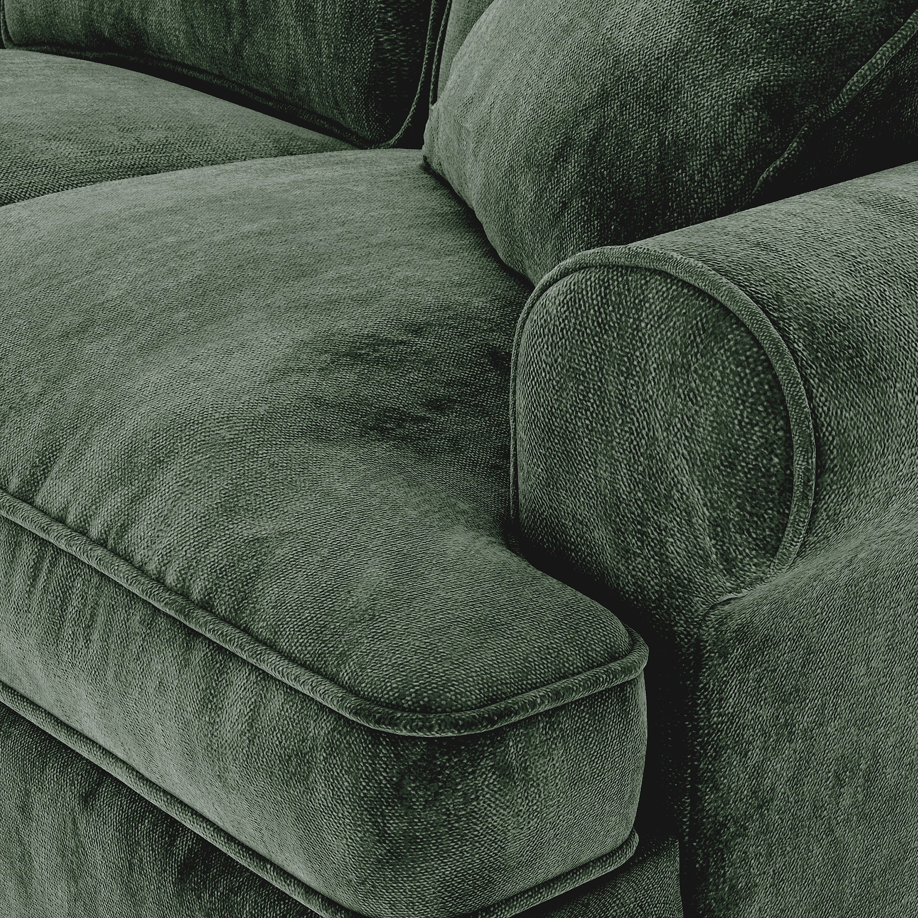 Alfie Blush Moss Green 4 Seater Sofa from Roseland Furniture