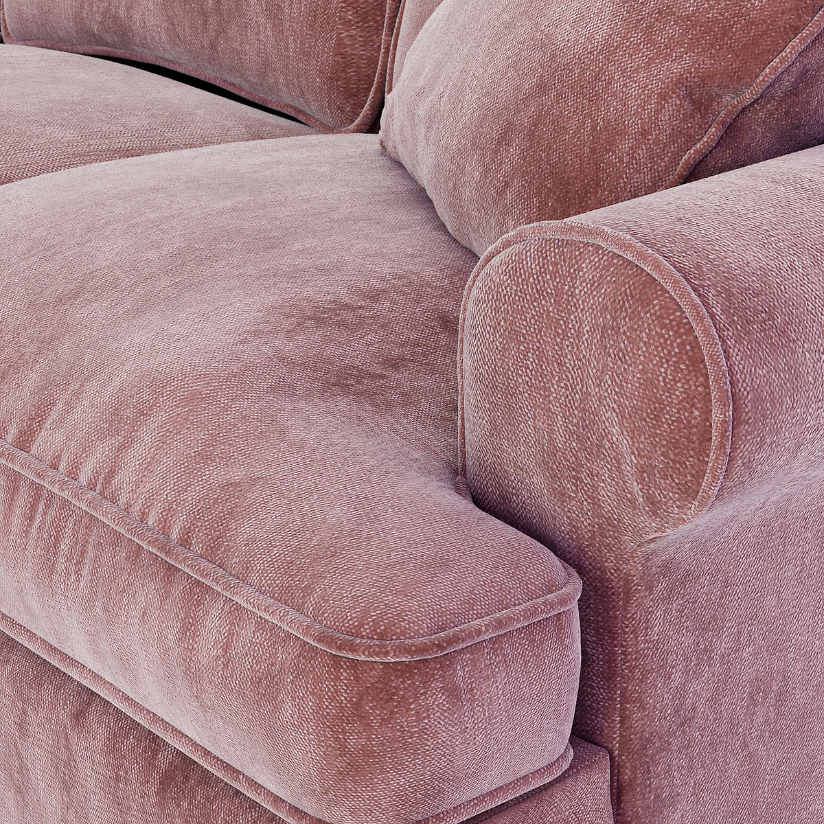 Alfie Blush Pink 4 Seater Sofa from Roseland Furniture