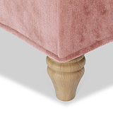 Alfie Chaise Sofa in Blush Pink  by Roseland Furniture