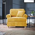 Alfie Armchair in Gold by Roseland Furniture