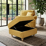 Alfie Storage Footstool Gold from Roseland Furniture