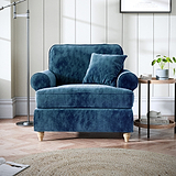 Alfie Armchair in Navy by Roseland Furniture