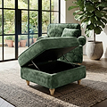 Alfie Storage Footstool Moss Green from Roseland Furniture