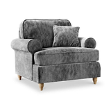 Alfie Armchair in Charcoal by Roseland Furniture