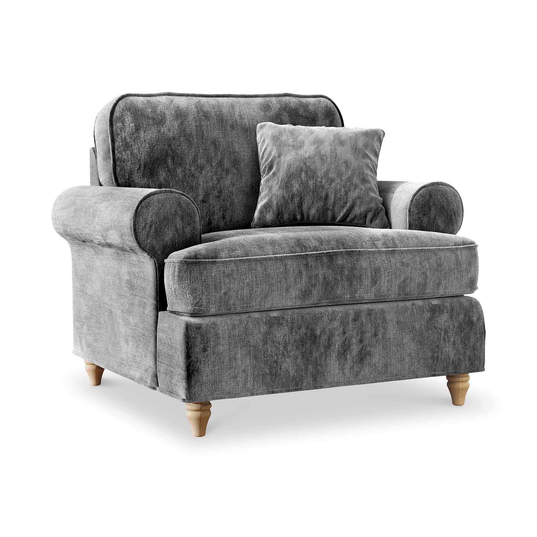 Alfie Armchair in Charcoal by Roseland Furniture