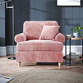 Alfie Armchair in Blush Pink  by Roseland Furniture