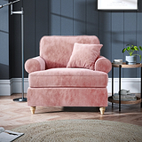 Alfie Armchair in Blush Pink  by Roseland Furniture