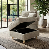 Alfie Storage Footstool Mink from Roseland Furniture