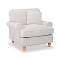Alfie Woven Cream Armchair from Roseland Furniture