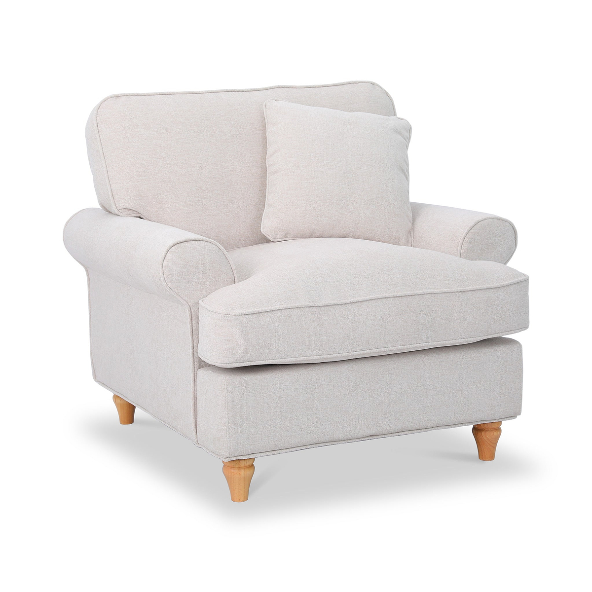 Alfie Woven Cream Armchair from Roseland Furniture