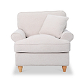 Alfie Woven Cream Armchair from Roseland Furniture