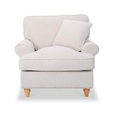Alfie Woven Cream Armchair from Roseland Furniture
