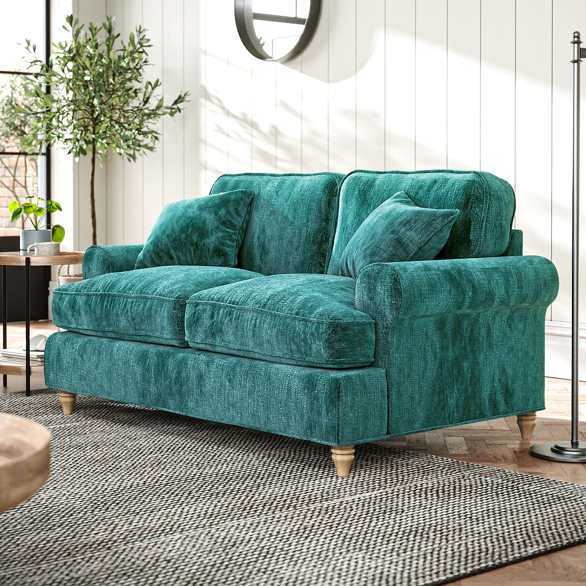 Alfie Emerald Green 2 Seater Sofa from Roseland Furniture