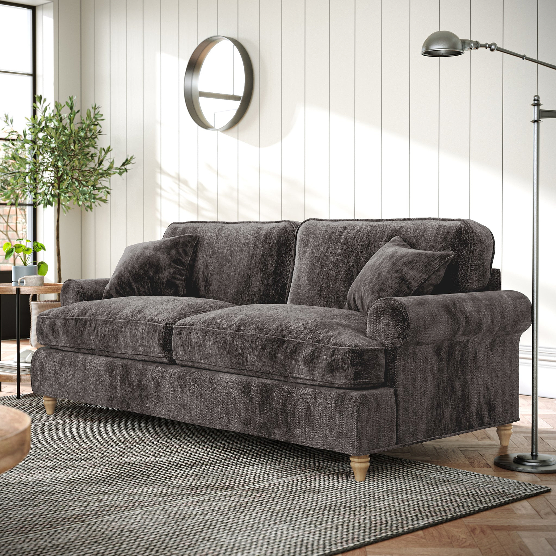 Alfie 3 Seater Sofa Espresso from Roseland Furniture