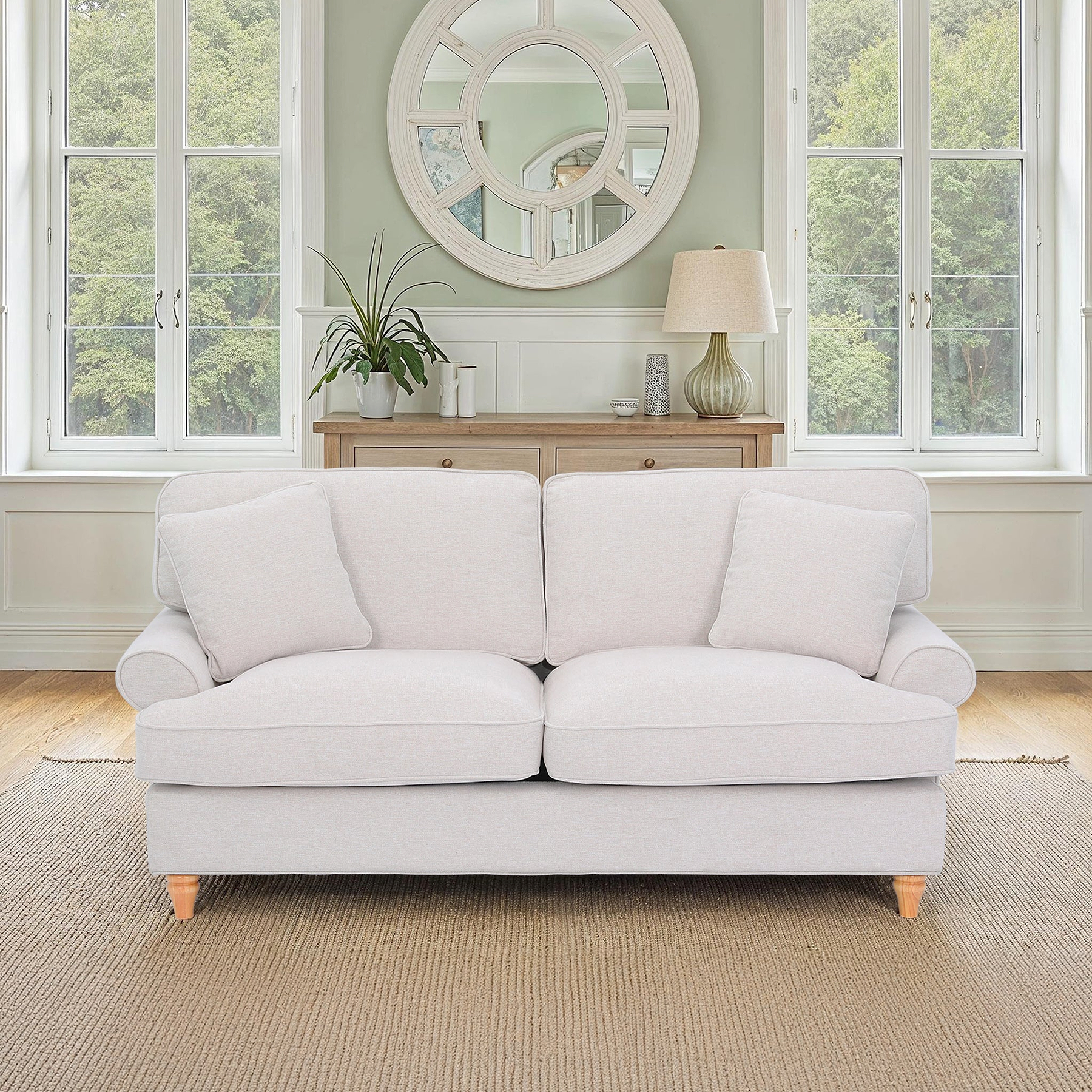 Alfie Woven Cream 3 Seater Sofa from Roseland Furniture