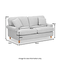 Alfie Woven 3 Seater Sofa dimensions