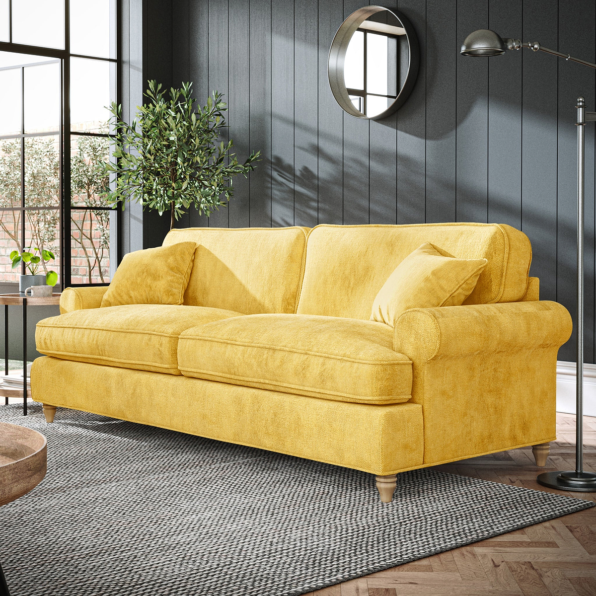 Alfie Gold 4 Seater Sofa from Roseland Furniture