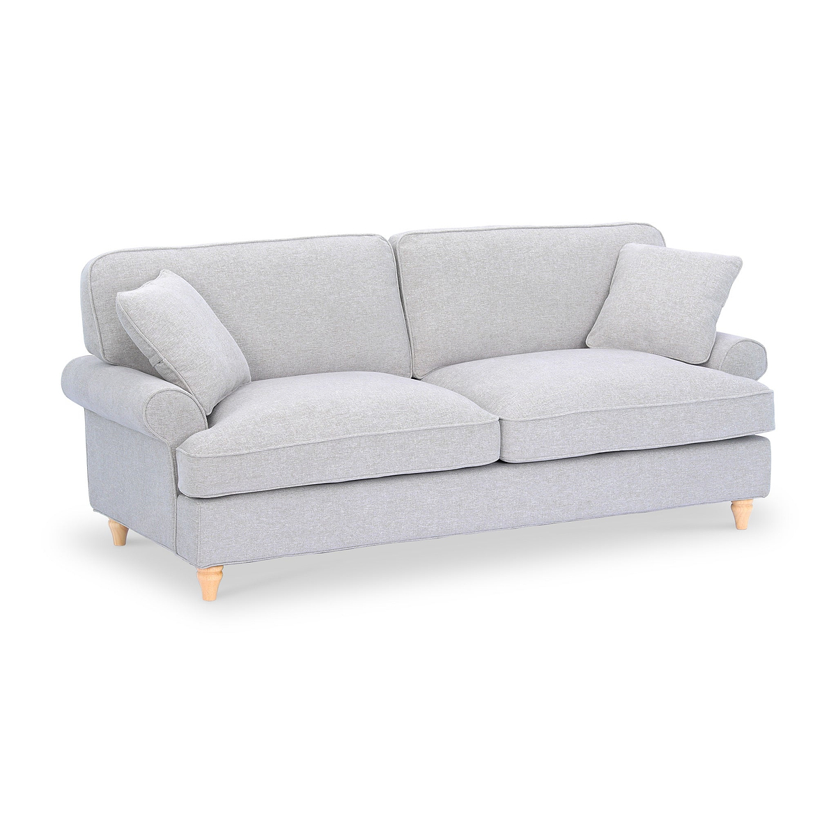 Alfie Woven Light Grey 4 Seater Sofa from Roseland Furniture