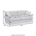 Alfie Woven 4 Seater Sofa dimensions