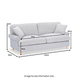 Alfie Woven 4 Seater Sofa dimensions