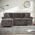 Alfie LH Chaise Sofa Espresso from Roseland Furniture
